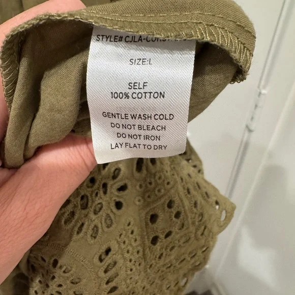 CJLA CARLY JEAN LOS ANGELES CONSTANCE DRESS OLIVE GREEN - Picture 5 of 6